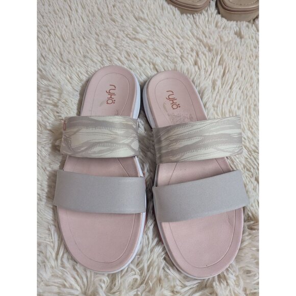 Ryka DIVA Pink Slip-On Sandals Size 8 Fabric Upper Lightweight Casual Slides - Picture 9 of 10